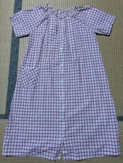 半袖　マタニティパジャマ　M〜Lサイズ　難あり　赤チェック　授乳パジャマ
