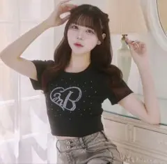 Bell Charme Back Ribbon Glitter LogoTeeのサムネイル