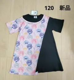 新品 ＊ 【120】ScoLar KID'S　スカラー　ワンピース　ピンク×黒のサムネイル