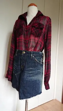 リーバイスLevi's★クラッシュデニムスカート★サイズ29インチ