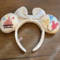 ディズニー　カチューシャ　バルーン　刺繍　スパンコール