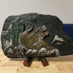 一点物】天然木 一枚板 原画 水彩画「麒麟」 縁起物 龍 守護獣 開運