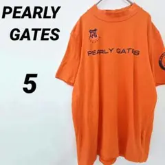 PEARLY GATES パーリーゲイツ モックネックTシャツ オレンジ Lのサムネイル