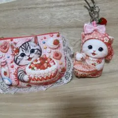 ねこちゃんビックフリルポーチ 訳あり - メルカリ