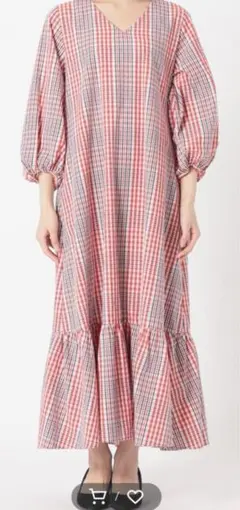 チェックティアードワンピース　イエナ　スローブイエナ