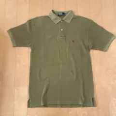 Polo 100%コットン ポロシャツ L オリーブグリーン