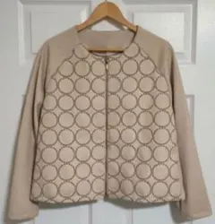 ❤ポケット付き❤ラグランスリーブノーカラージャケット【dopタンバリン】