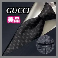 ✨美品✨GUCCI グッチ ネクタイ GG柄 シェリーライン ベルト柄 艶