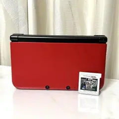 【★ソフト付】【充電器付き】3DS LL レッド
