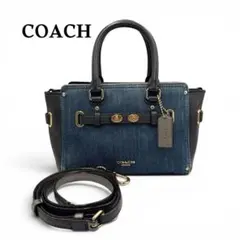 あやや様専用　COACH デニム レザー 2way ショルダーバッグのサムネイル