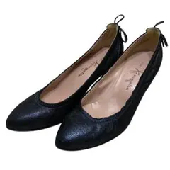 【美品】銀座かねまつ (23.5) パンプス アーモンドトゥ ヒール 希少