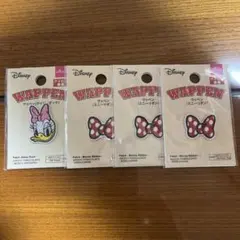 ディズニー ワッペン デイジー ミニーリボン 4点セット