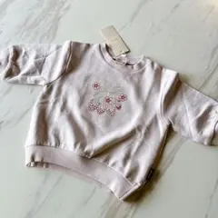 【新品】プティマイン 80いちご トレーナー ライトピンク