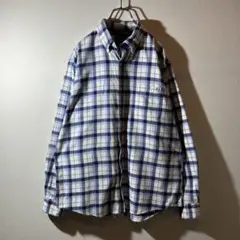Lands' End ランズエンド チェック柄 長袖ネルシャツ サイズL