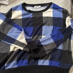 OZOC チェック柄 ニットセーター サイズ38