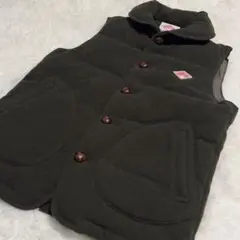 【美品】 DANTON × BEAMS別注 ウール混 ダウンベスト フード