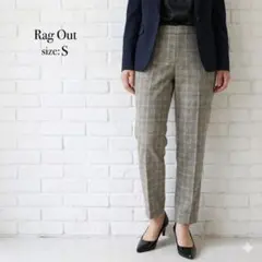 Rag Out チェック柄 スラックス Sサイズ グレンチェックパンツ