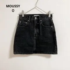 MOUSSY ブラック　デニムミニスカート　size0のサムネイル