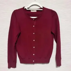 【中古品】anySiS カーディガン レディース えんじ色 レッド