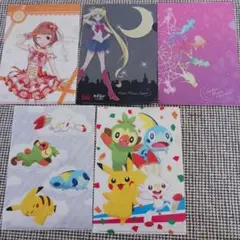 アニメキャラクタークリアファイル5枚セット