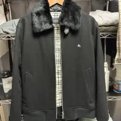 美品　バーバリーブラックレーベル　中綿ファージャケット　サイズL