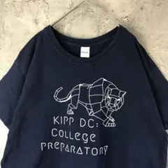 A2547古着　Tシャツ ネイビー　アニマル