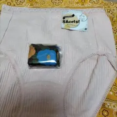 カジュアルショーツ Lサイズ 薄いピンク色です エコバッグ付き①