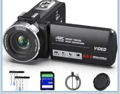 2026年最新ビデオカメラ4K録画 8000万画素 3.0インチ定価18800円のサムネイル