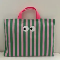 レッスンバッグ 雑貨屋さんみいなブロックチェック ハンドメイド
