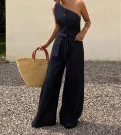 デニムセットアップ　ワンショルダー