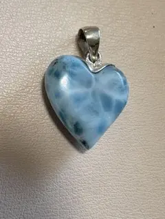 ラリマー ハート型ペンダントトップシルバー925