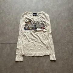 archive grunge long sleeve shirt white