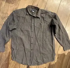 ヴィンテージpatagonia オーガニックコットン ブラウン系チェックシャツ