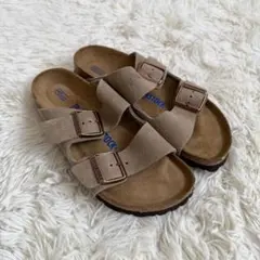 試着のみ BIRKENSTOCK ARIZONA スエード レザー トープ 38のサムネイル