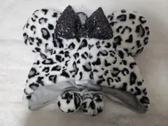 【新品未使用】ディズニー ミニー ファンキャップ ヒョウ柄 レオパード ホワイト
