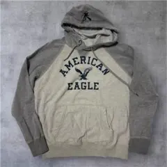【AEO】アメリカンイーグル パーカー M相当 ツートン ロゴ フーディのサムネイル