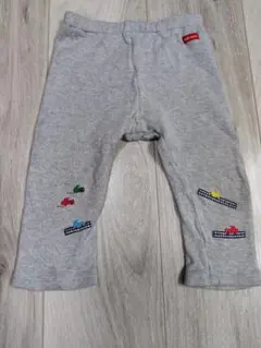 トラック刺繍 グレー パンツ 95cm