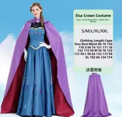 アナと雪の女王 戴冠式 エルサ コスチューム S/M/L/XL/XXL