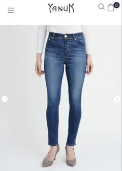 【美品】 ヤヌーク YANUK スキニーデニムパンツ 27インチのサムネイル