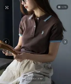 U.S. POLO ASSN. ブラウン ポロシャツ