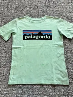 patagonia ロゴTシャツ グリーン S
