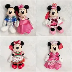【ディズニー】ミニー/ミッキー ぬいぐるみバッジ トータリーミニー 5点セット