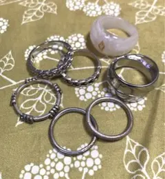 リングまとめ売り シルバー 8個