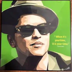 Bruno Mars ポップアート インテリアパネル