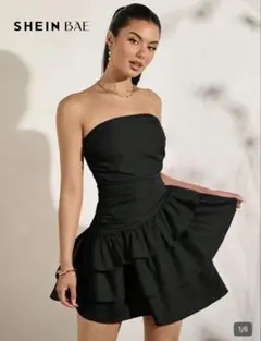 SHEIN BAE ブラック フレアスカート