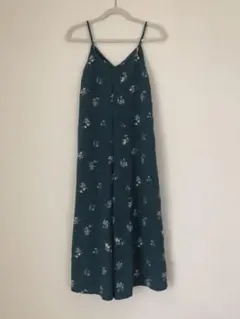 花柄オールインワン グリーン