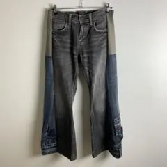EDWIN エドウィン リメイク ワイドパンツ デニム ブラック グレー 