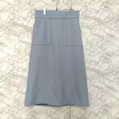 SLOBE IENA タイトスカート 膝下丈 ポケット ライトブルー MSのサムネイル