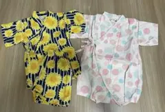 【くろわっさんずべべ】甚平　80サイズ　2枚まとめ売り
