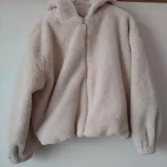 ラブトキ 140 S ベージュ ファージャケット フルジップ